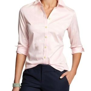 Banana republic taylored non iron shirt pink sz 2